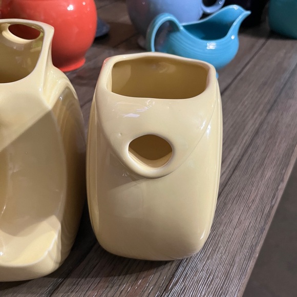 Yellow Fiesta Large Disk Pitchers - Picture 2 of 4